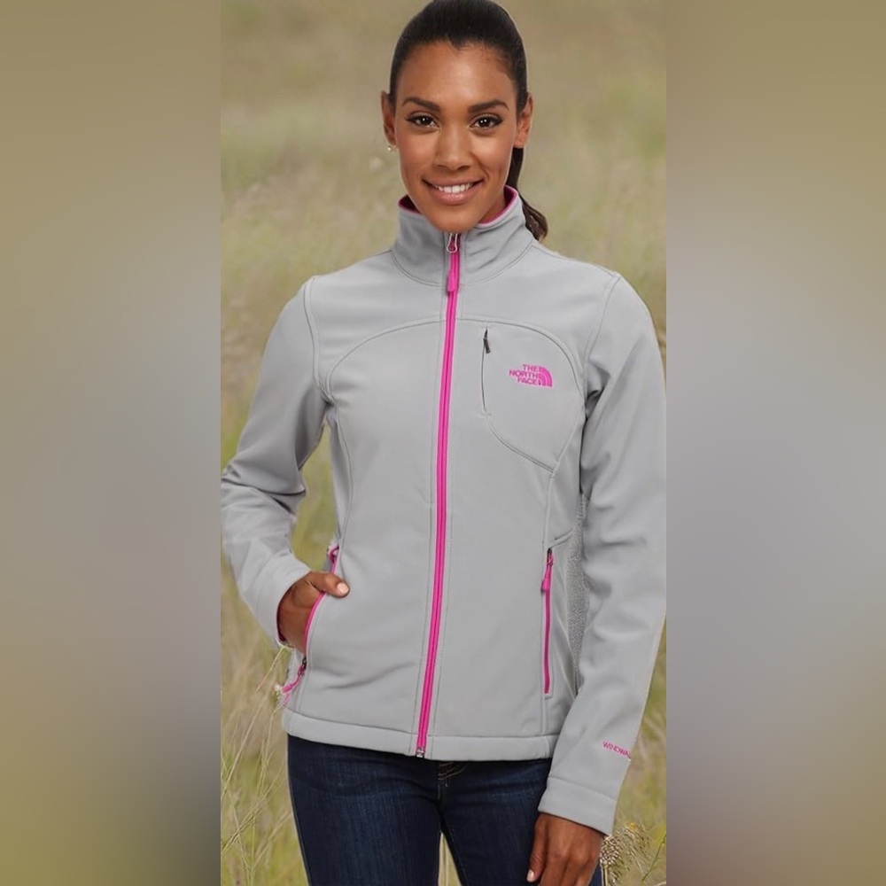 🛷North Face Apex Bionic Windwall Gray Pink Jacket - Picture 4 of 16